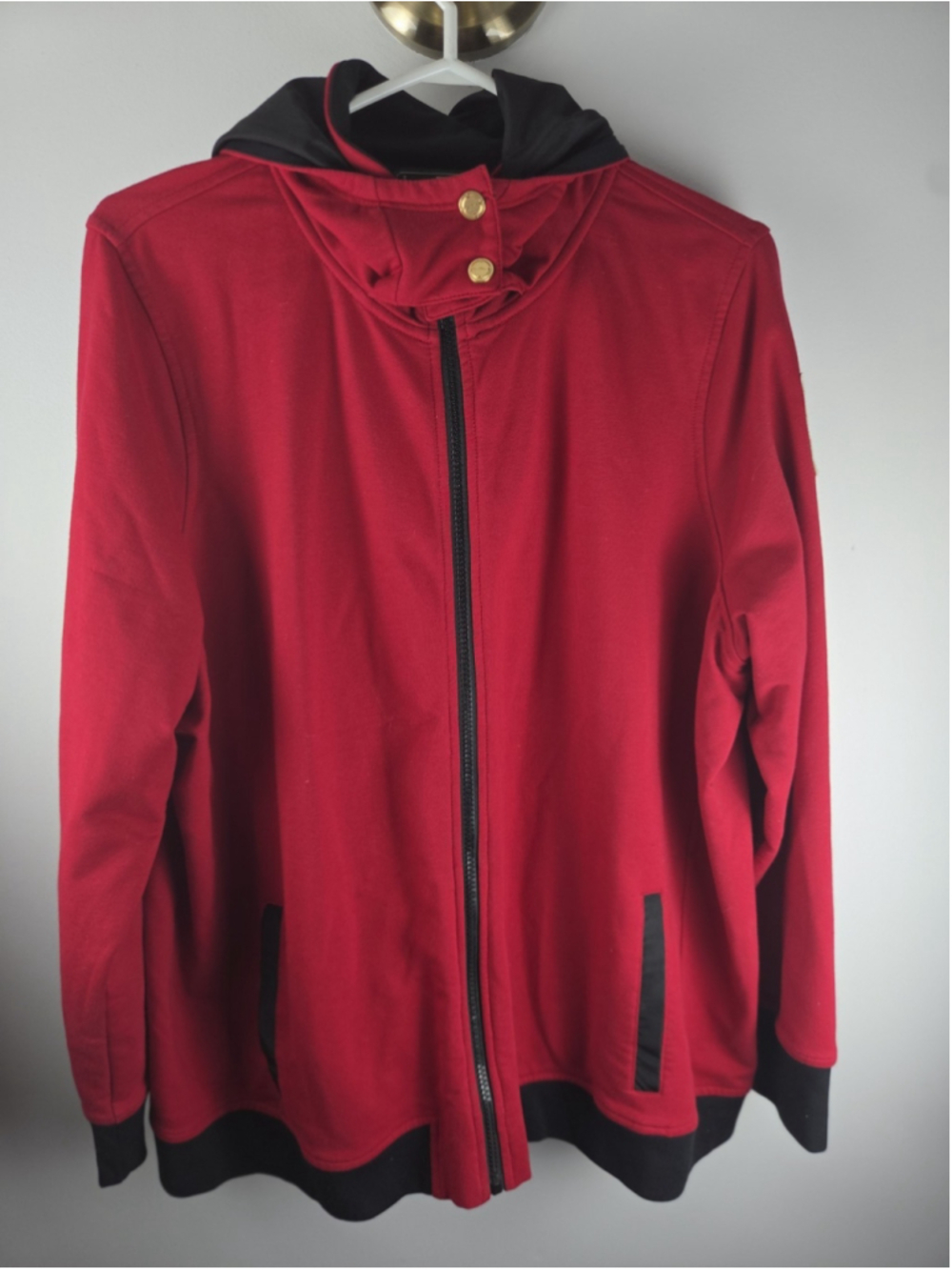 Ralph Lauren L-RL Lauren Active Full Zip Red Sweatshirt Women XL